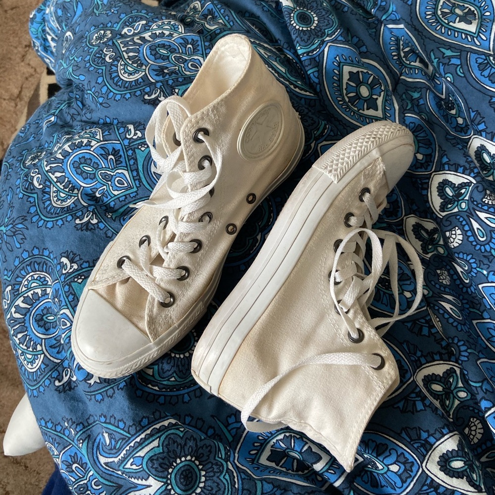 White Hightop Converse